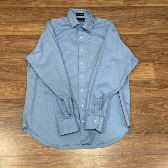 Saks Fifth Avenue Slim Fit Dress Shirt 17 1/2 - Picture 2 of 6